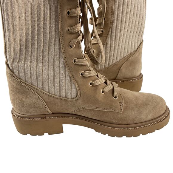 Sam Edelman Lydell Combat Boots Tan Womens Size 8 - Picture 5 of 14